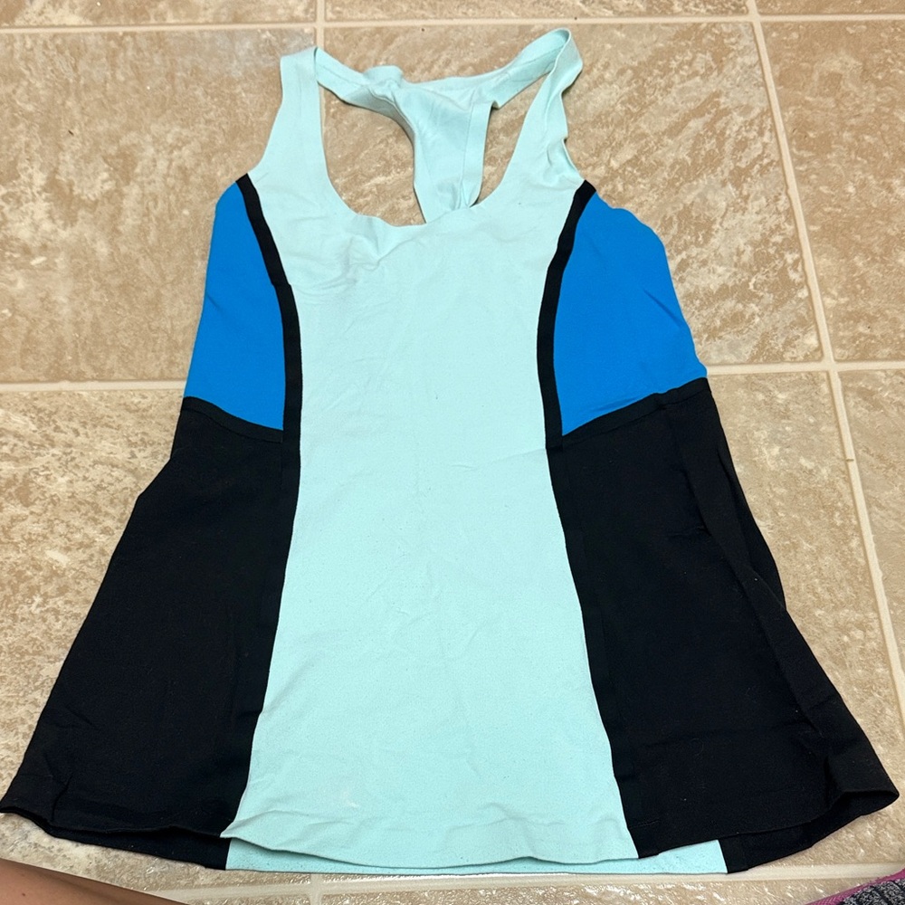 lululemon athletica Blue and Black Tank Top